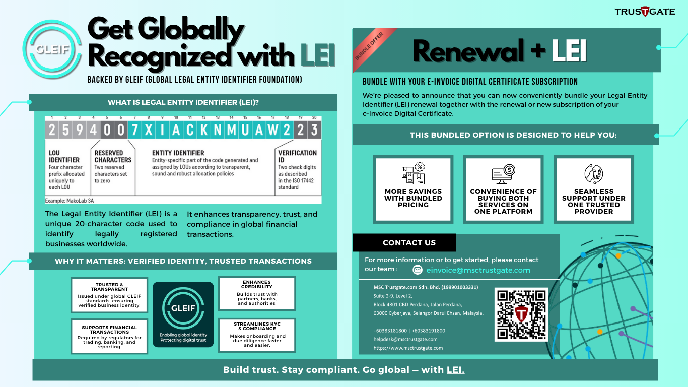 MSC Trustgate Joins GLEIF Partner Program